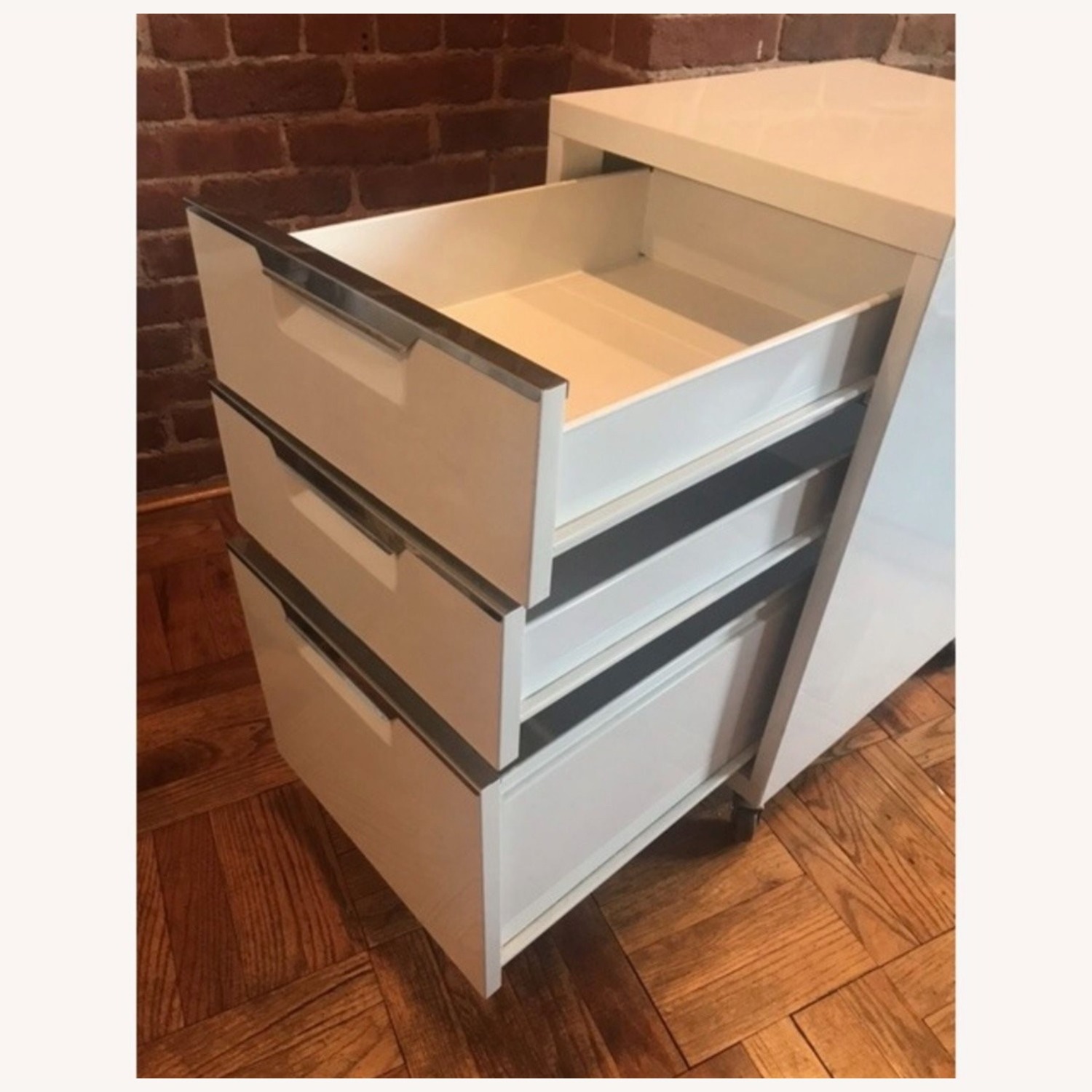 CB2 TPS White 3-Drawer Filing Cabinet - image-4