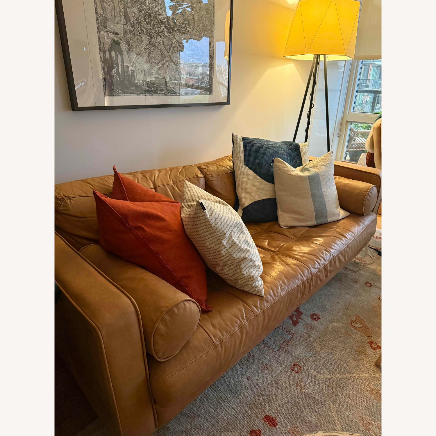 Article Sven 72" Tufted Leather Loveseat Charme Tan - image-2