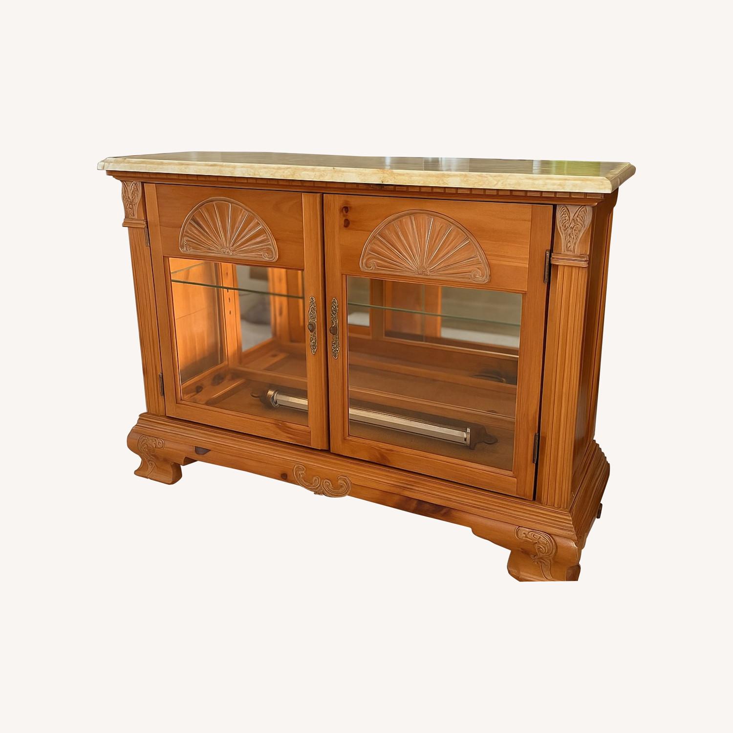 Pulaski Marble Top Console Cabinet with lighting - image-7