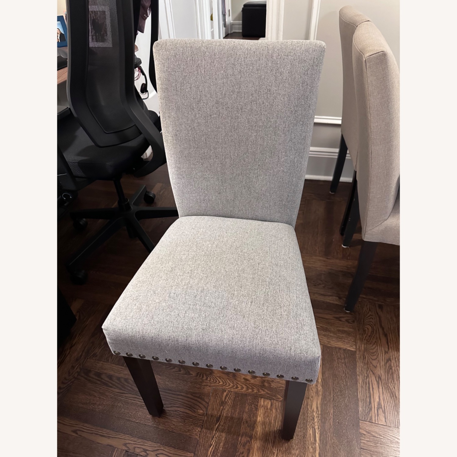 Fabric & Wood Parsons Dining Chairs  - image-1