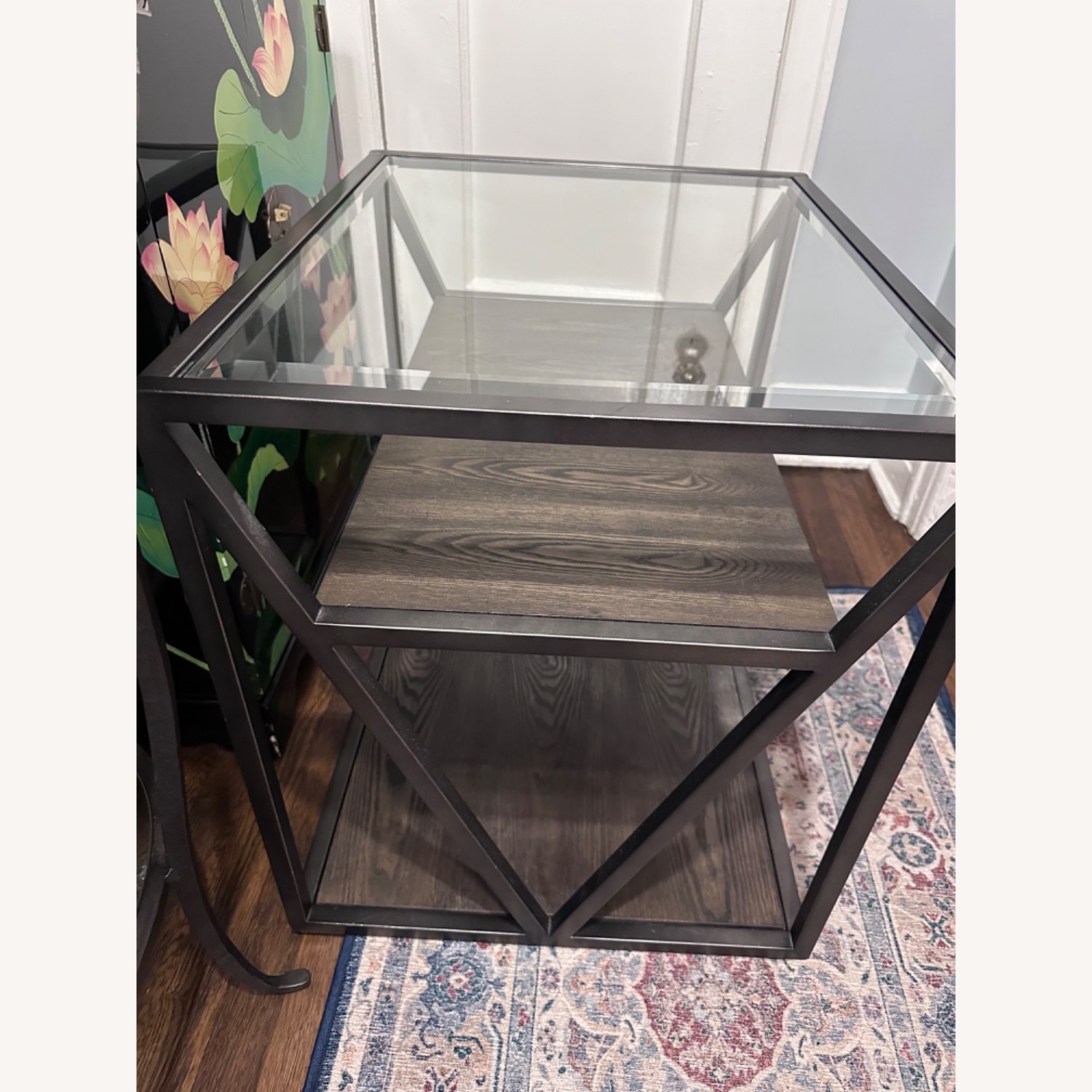 Glasstop Side Table/Printer Stand - image-2