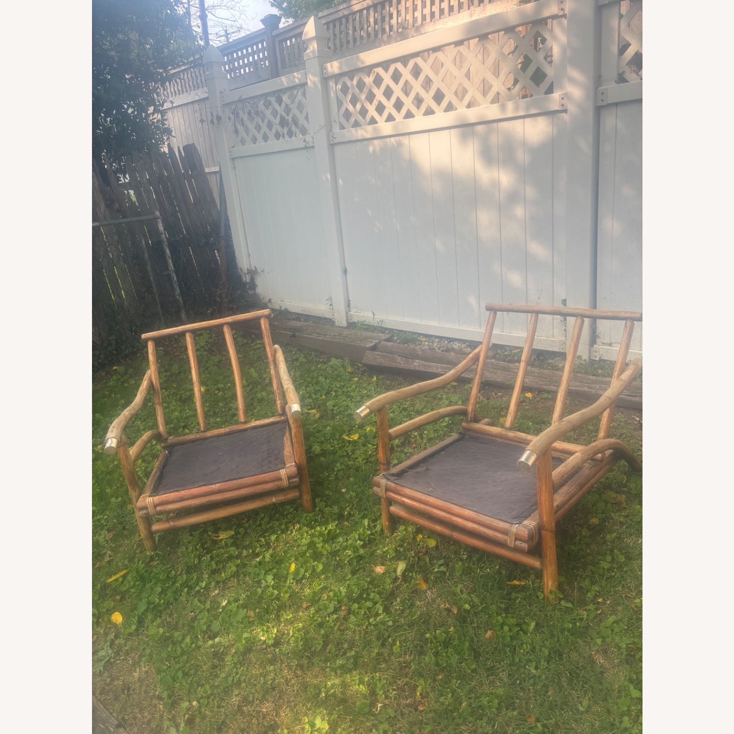 Vintage Bamboo/Rattan Loveseat and Chairs - image-0