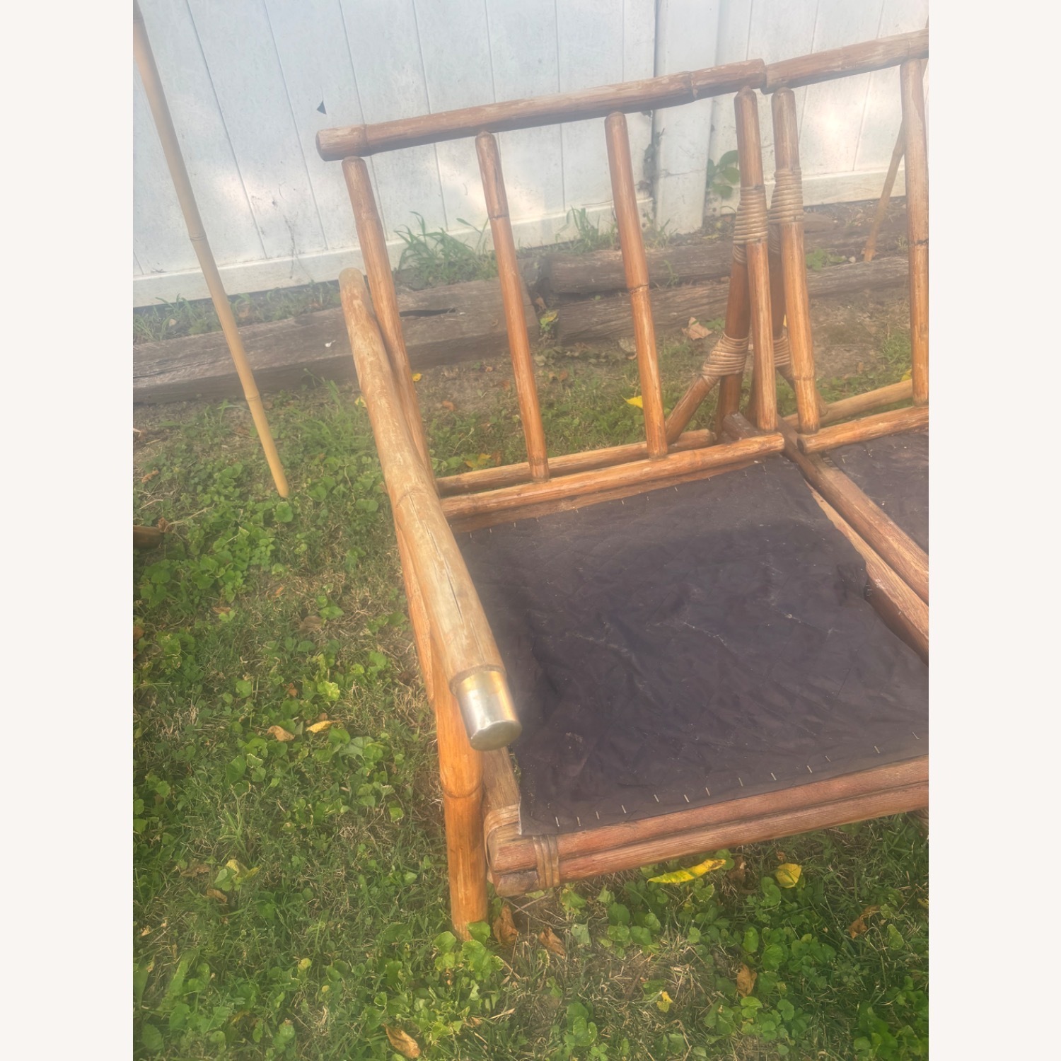 Vintage Bamboo/Rattan Loveseat and Chairs - image-3
