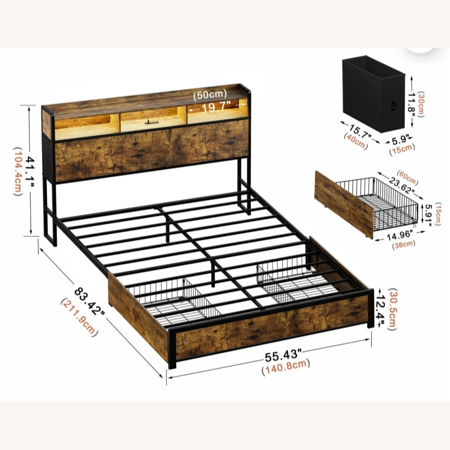 FULL Storage Bed Frame - image-3
