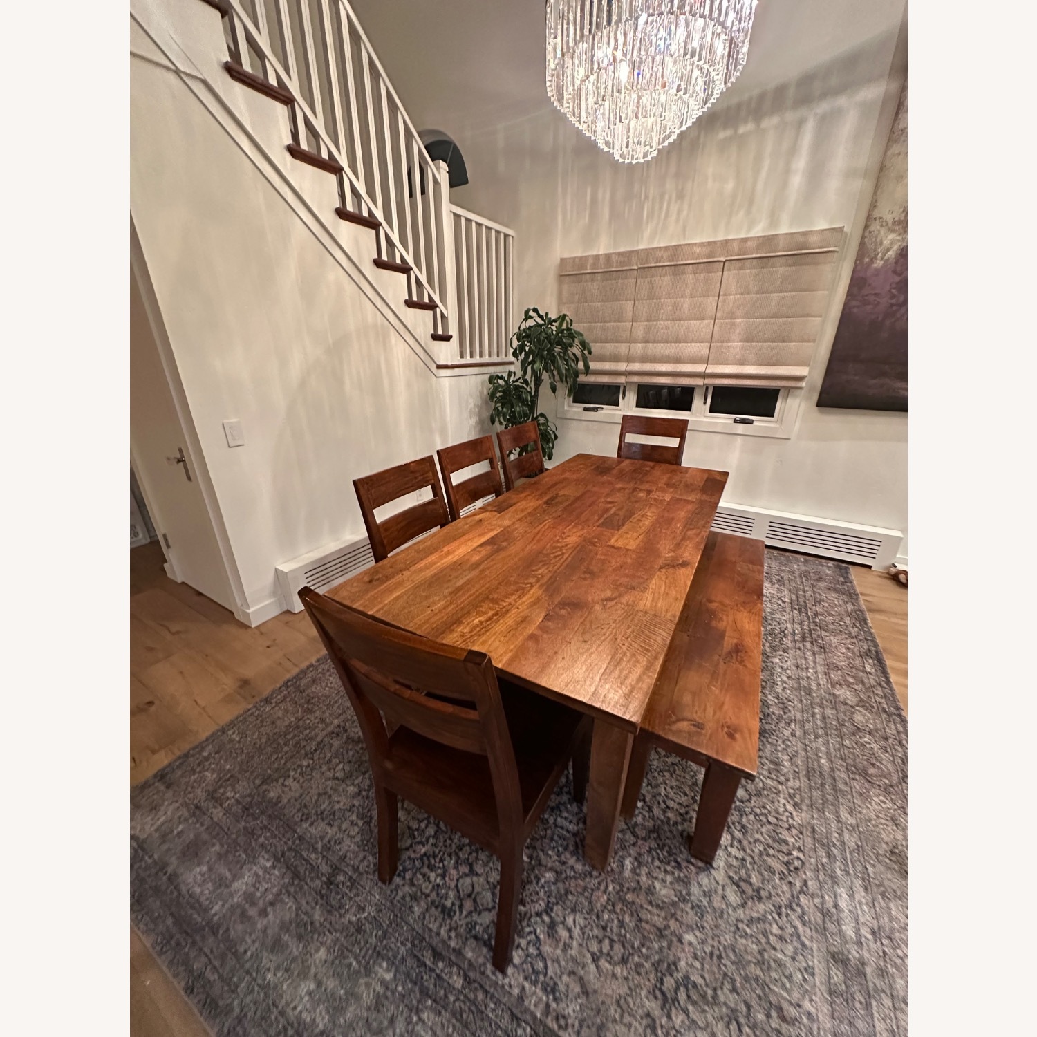 Crate & Barrel Solid Wood Dining Set - image-2