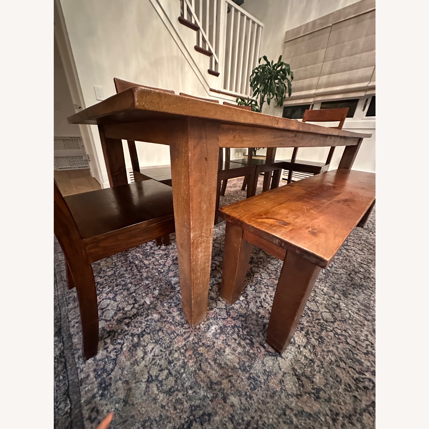 Crate & Barrel Solid Wood Dining Set - image-5