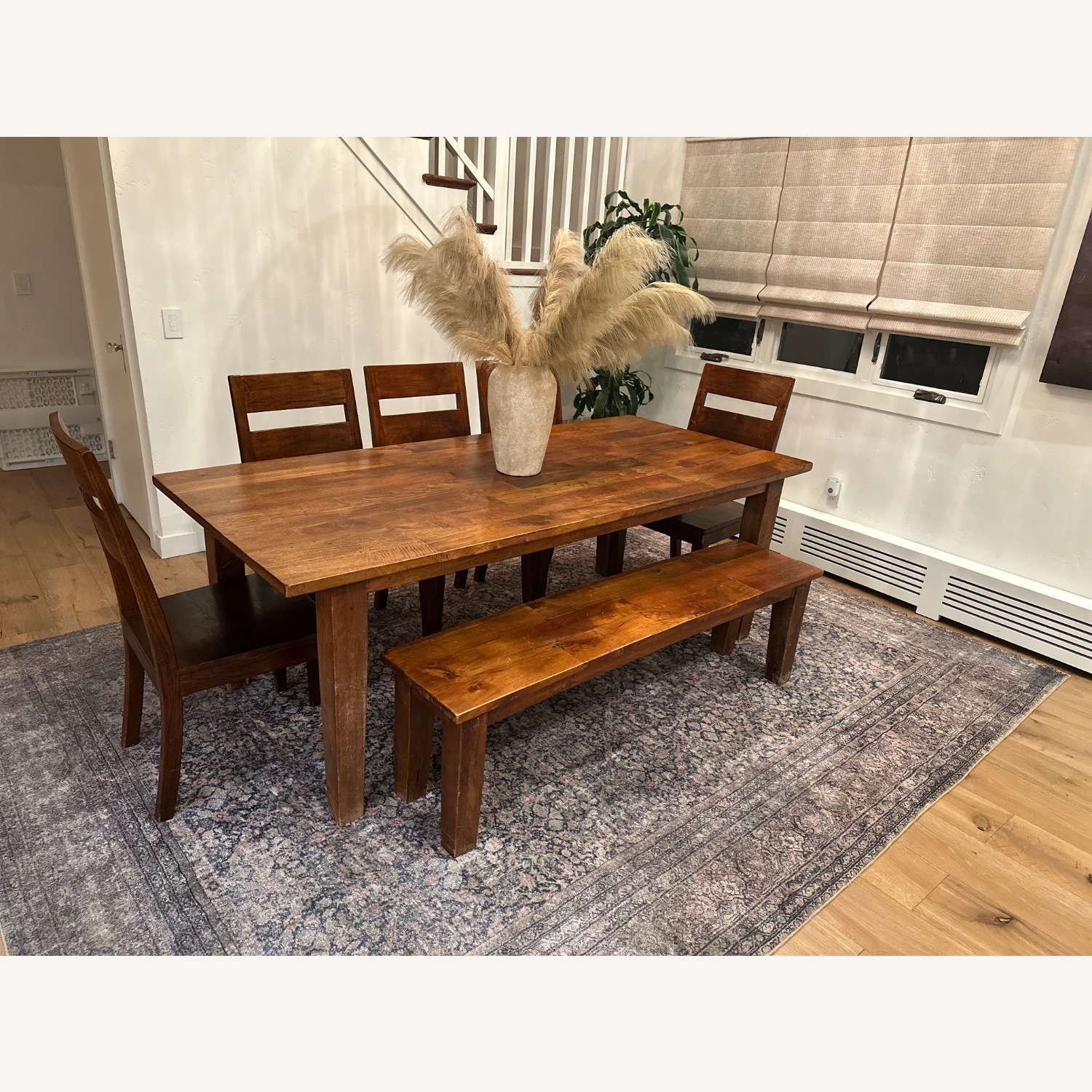 Crate & Barrel Solid Wood Dining Set - image-1