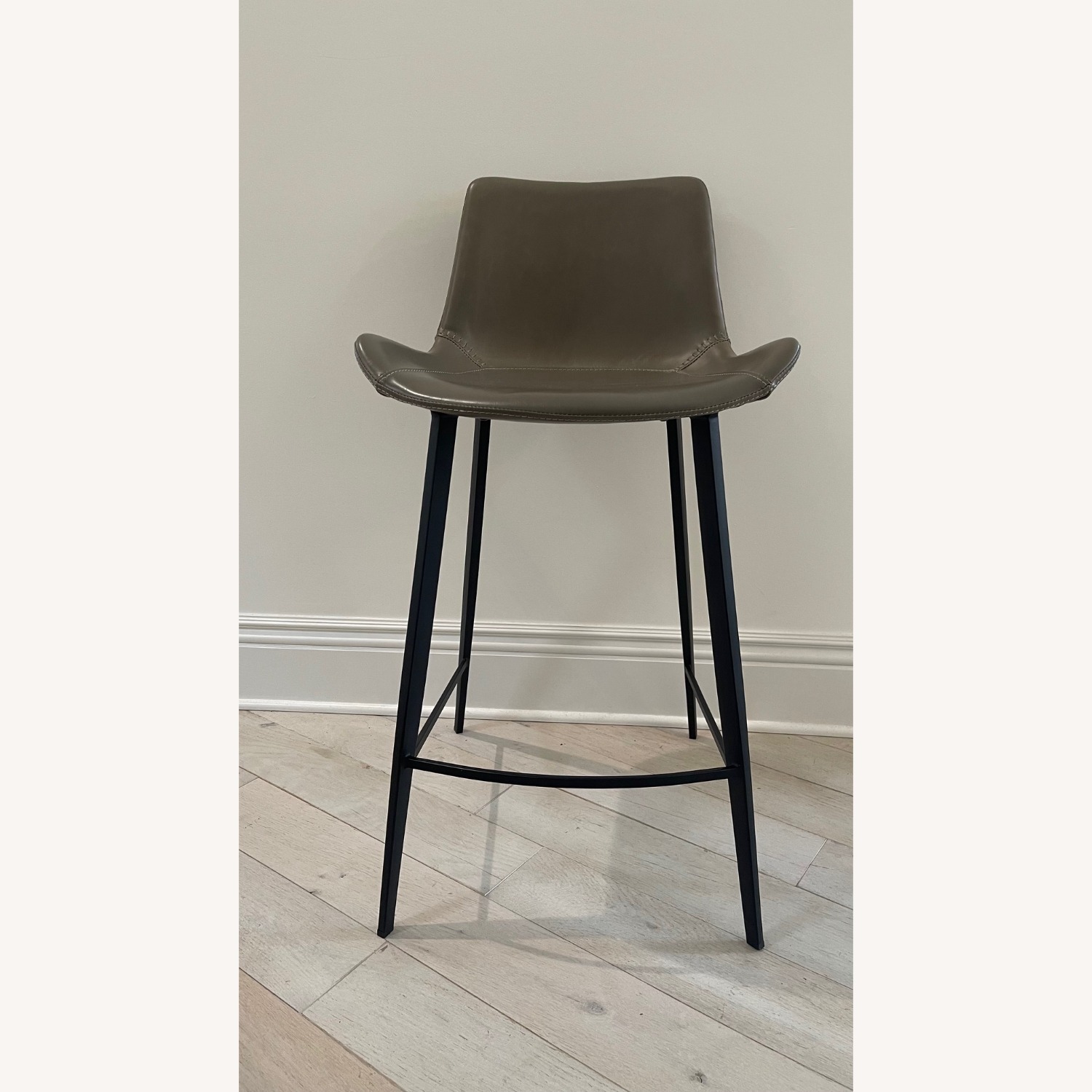 Set of 4 Gage Faux Leather Counter Stools - image-1