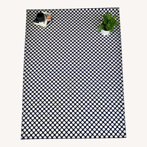 Used Abbey Carpet SF Jump Area Rug - Navy/White for sale on AptDeco