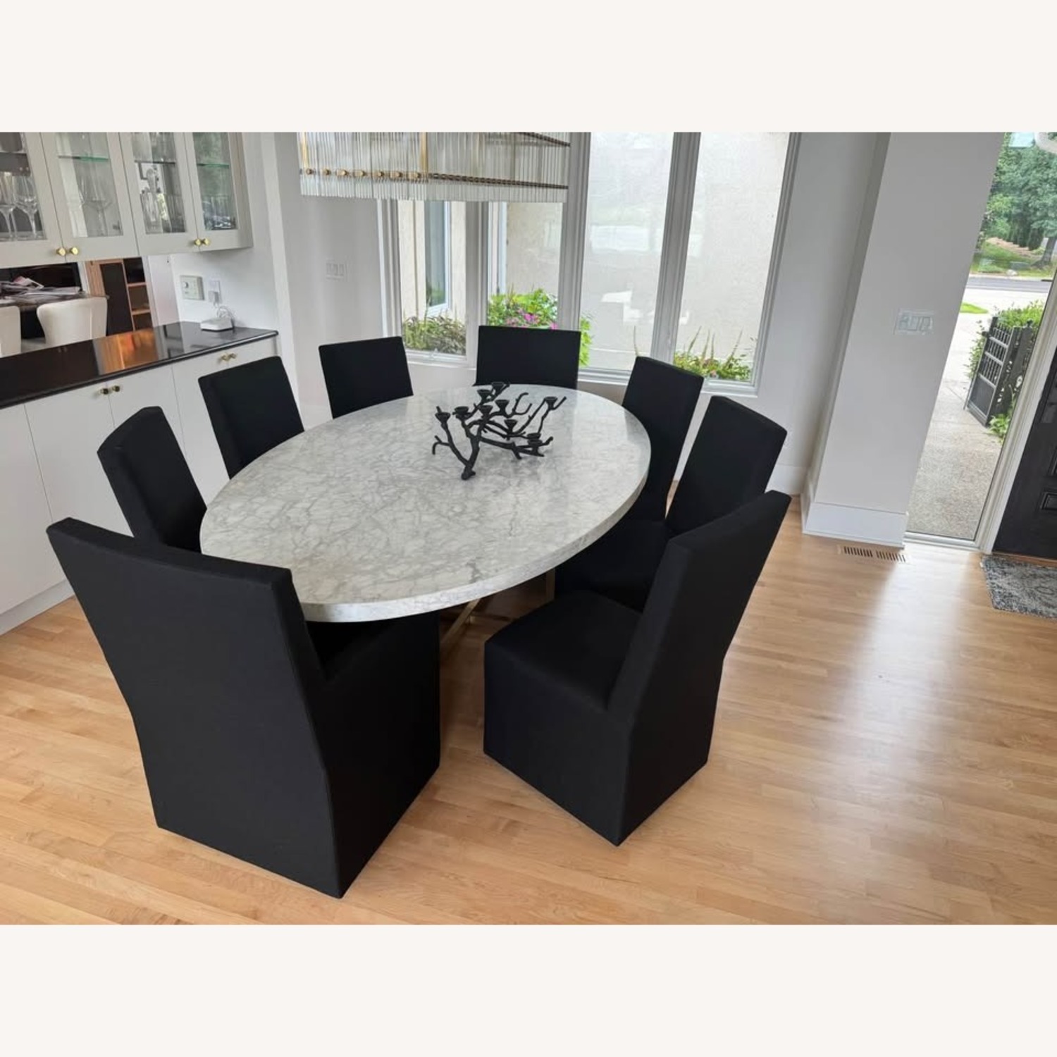 RH Torano Marble Oval Dining Table for 8 - image-1