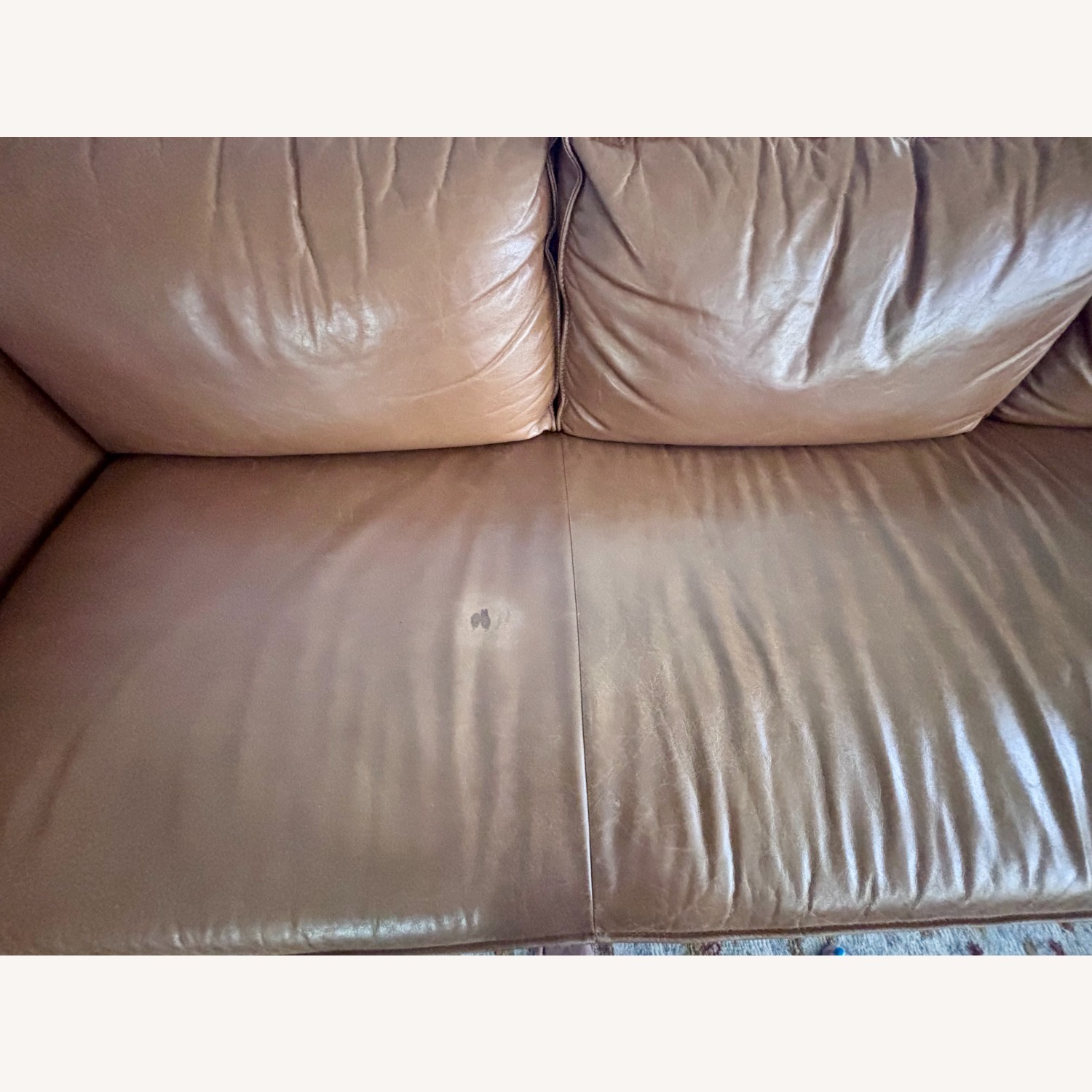 West Elm Axel Leather Sofa 89inches - image-5