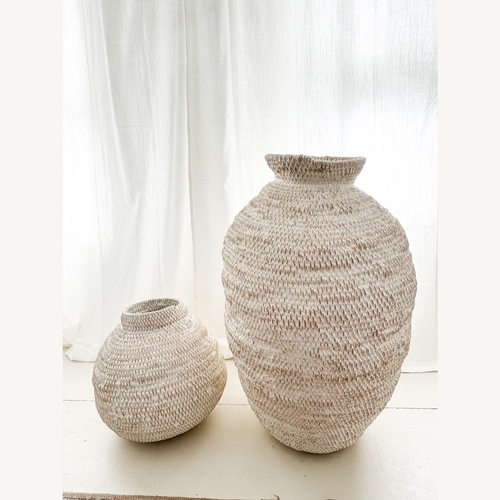 Used Restoration Hardware African Gourd Baskets a Pair for sale on AptDeco