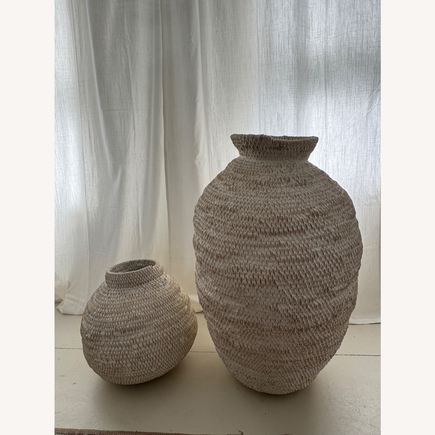 Restoration Hardware African Gourd Baskets a Pair - image-4