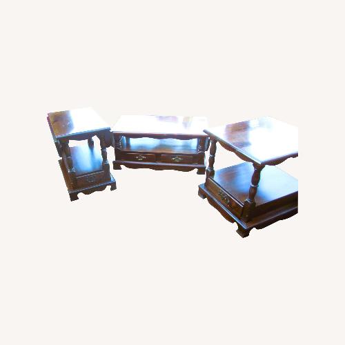 Used Vintage 3 Piece Colonial Table Set for sale on AptDeco