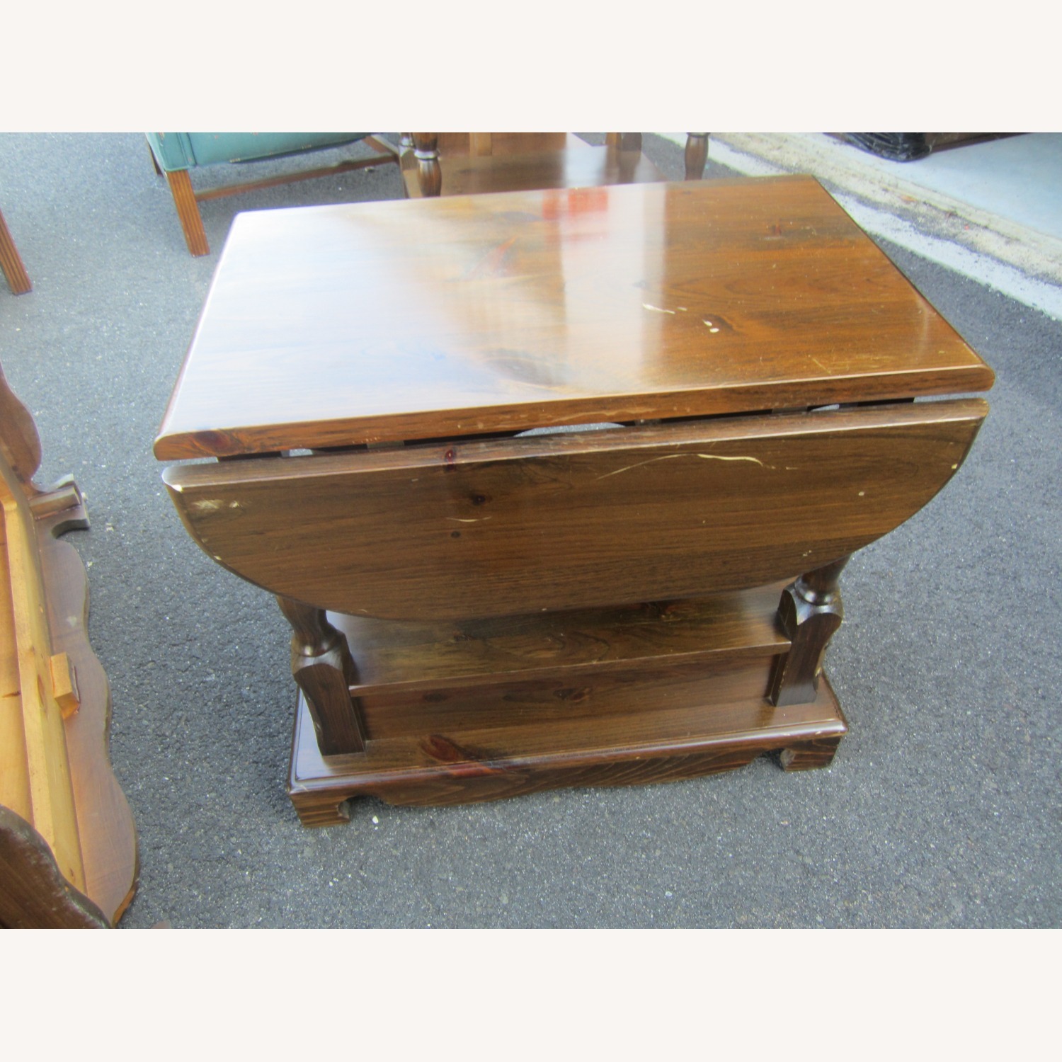 Vintage 3 Piece Colonial Table Set - image-21