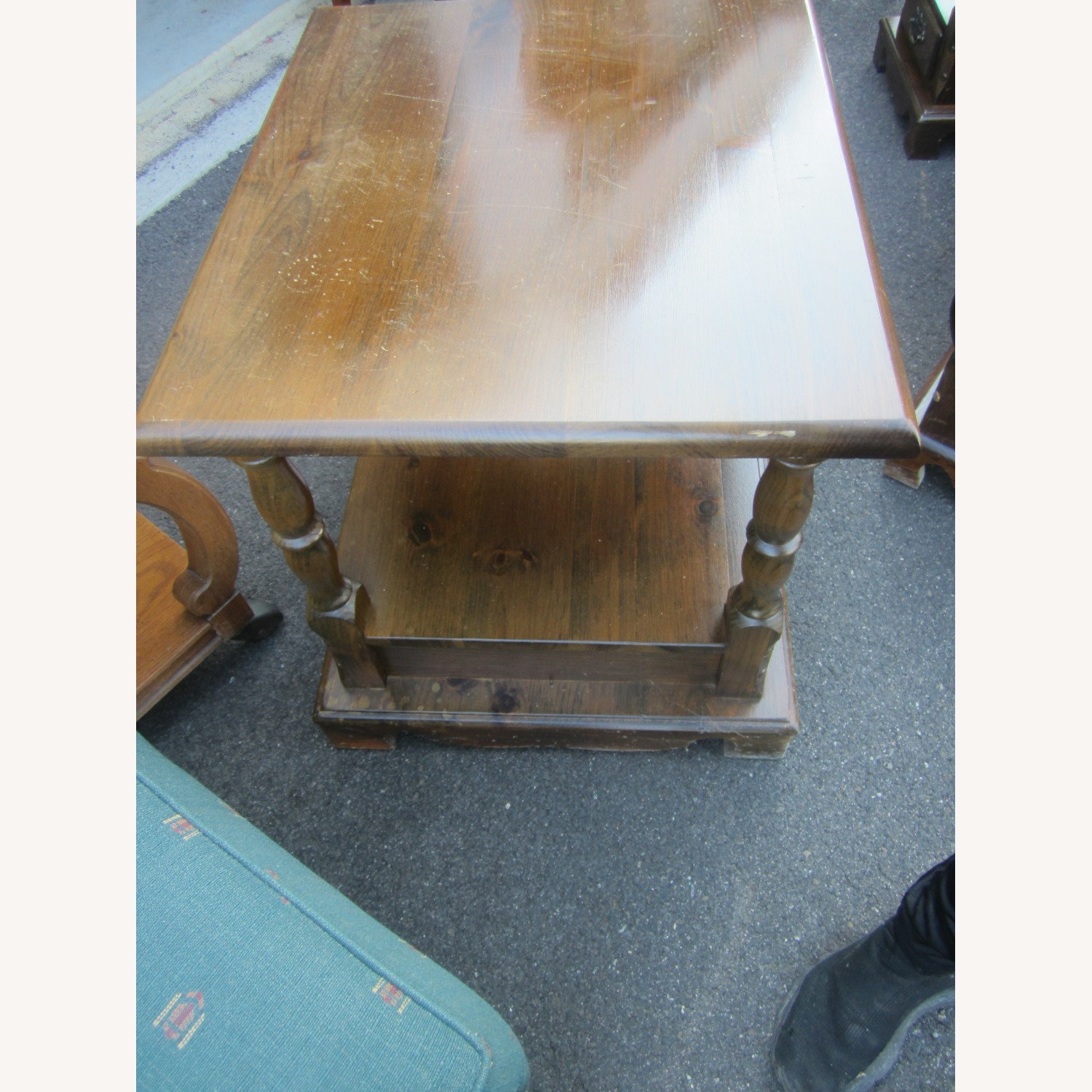 Vintage 3 Piece Colonial Table Set - image-7