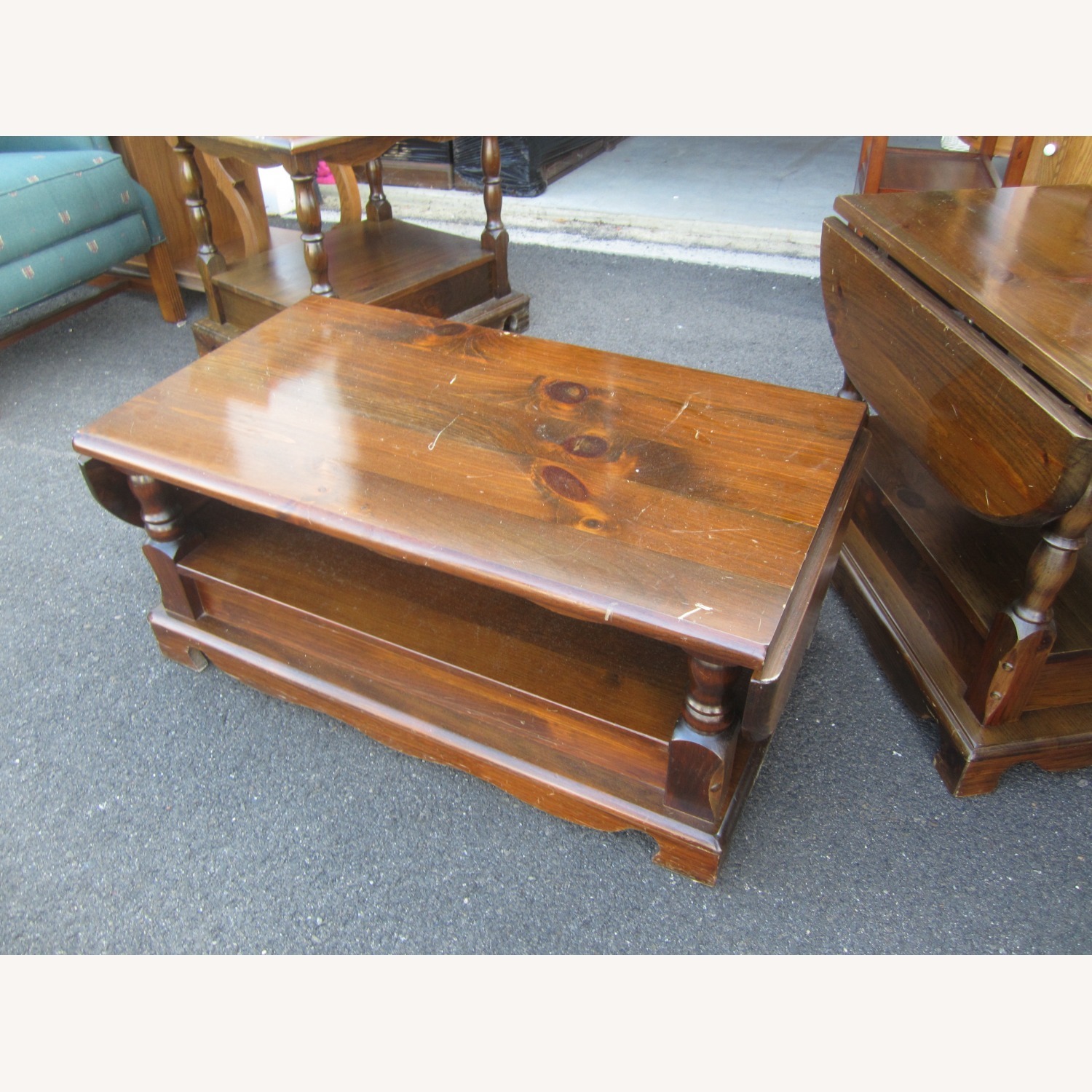 Vintage 3 Piece Colonial Table Set - image-13