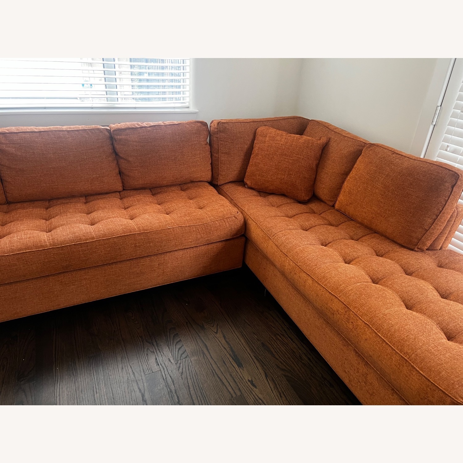 Cindy Crawford Home Rust Orange 2 Piece Right Arm Sectional - image-3
