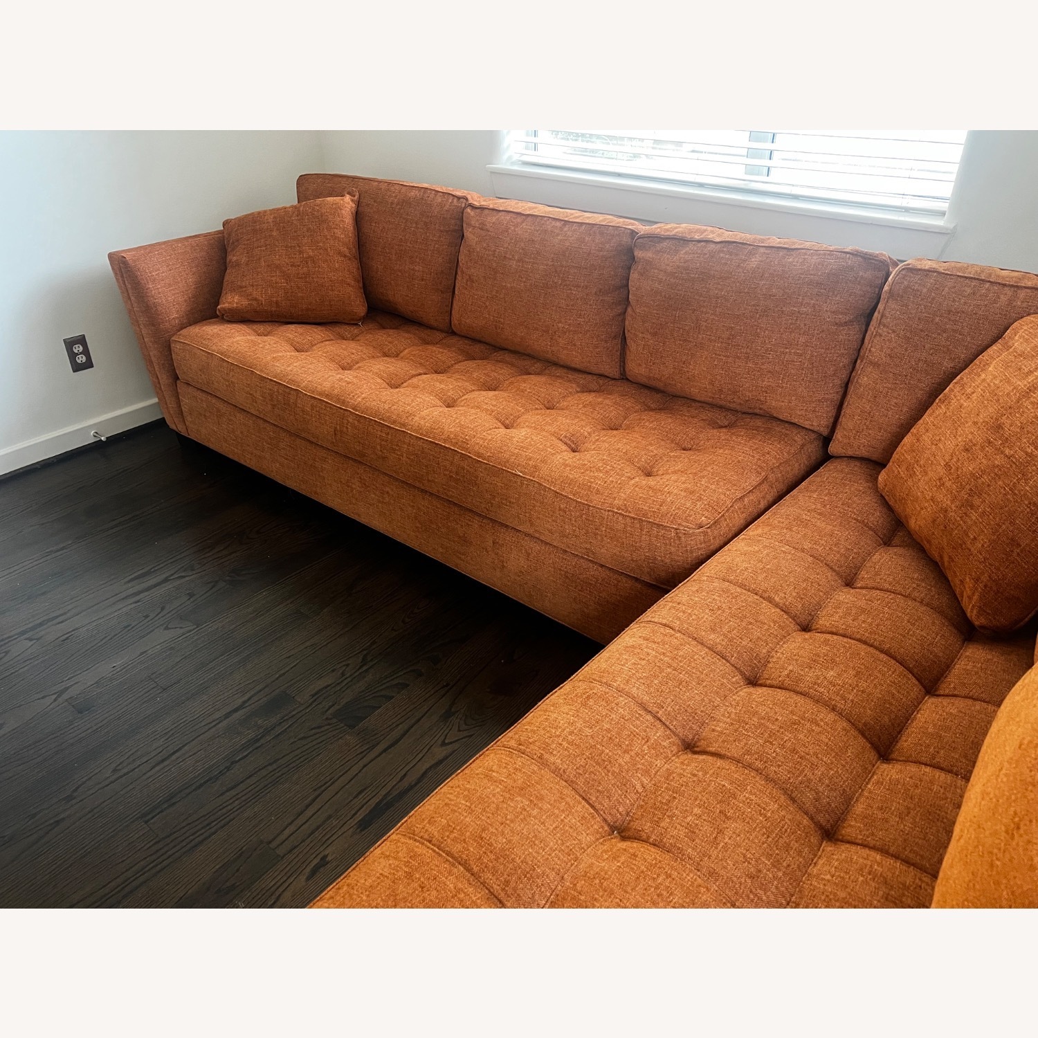 Cindy Crawford Home Rust Orange 2 Piece Right Arm Sectional - image-2