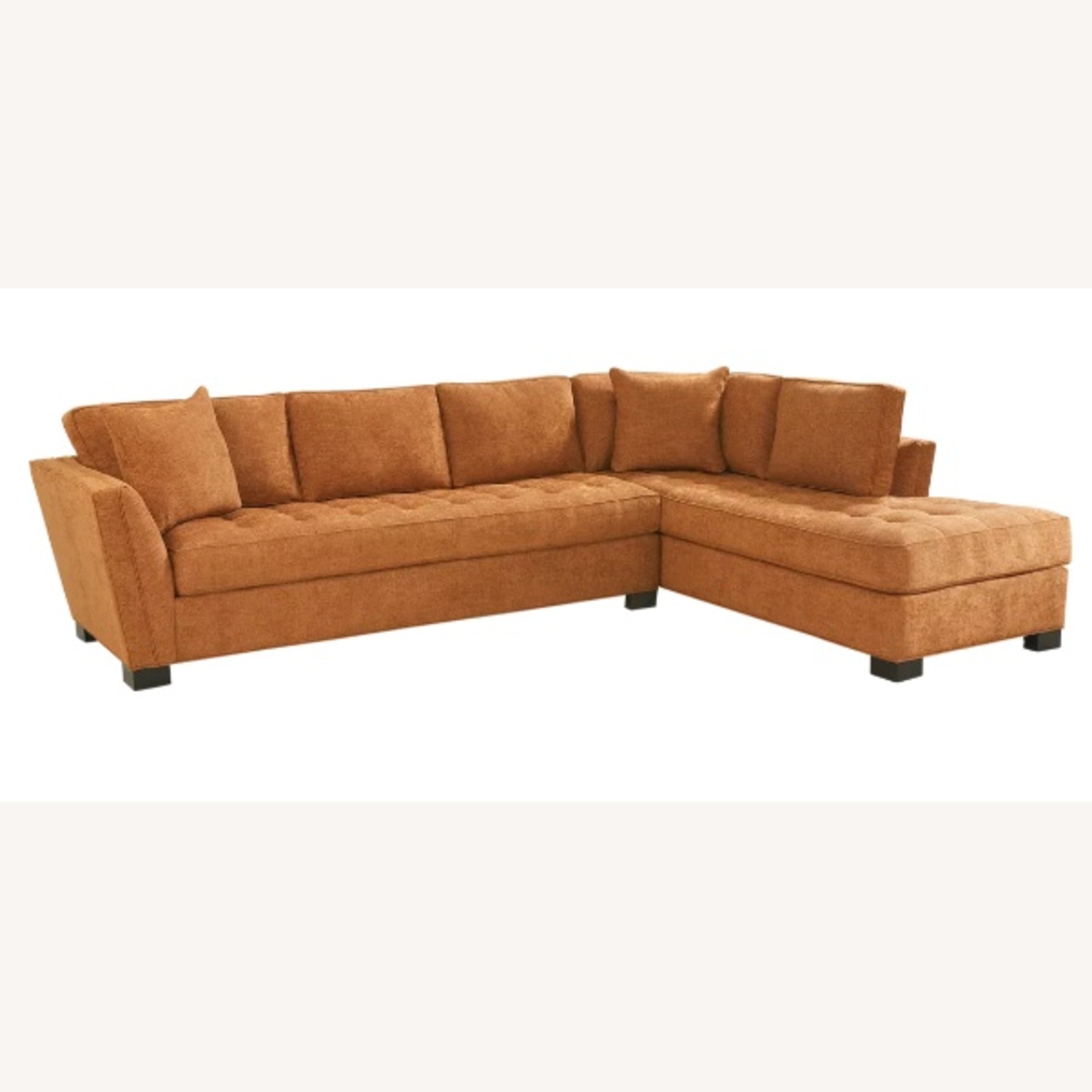 Cindy Crawford Home Rust Orange 2 Piece Right Arm Sectional - image-5