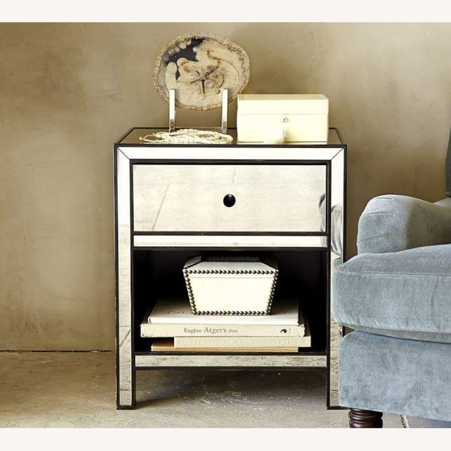 Pottery Barn Marnie Antique Mirrored Nightstand - image-5