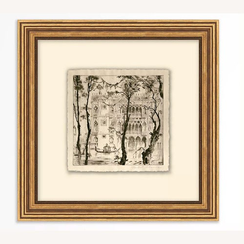 Used Venice Sketch Architecture Wall Art for sale on AptDeco