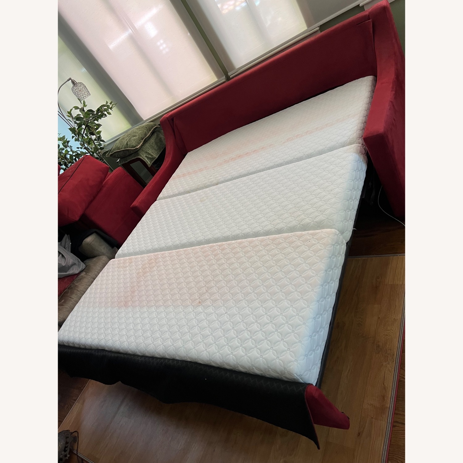 Perry Queen Suede Sleeper Sofa - image-3