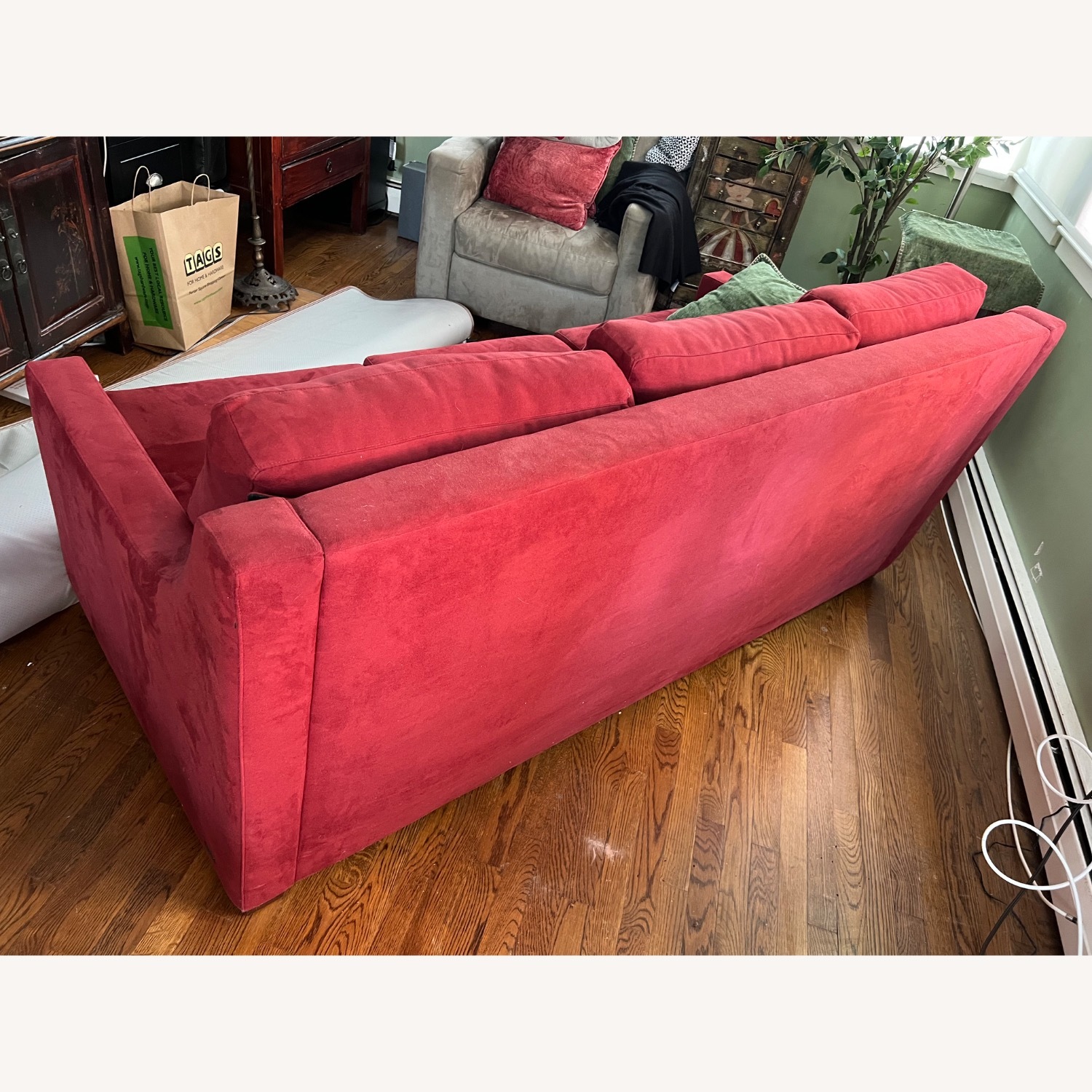 Perry Queen Suede Sleeper Sofa - image-2