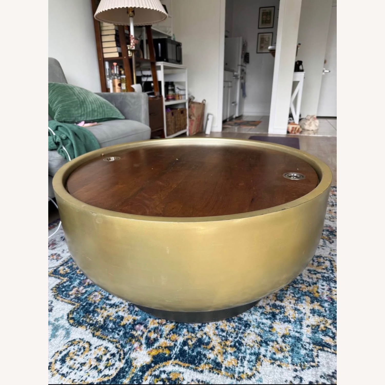 West Elm Drum Storage Coffee Table - image-1
