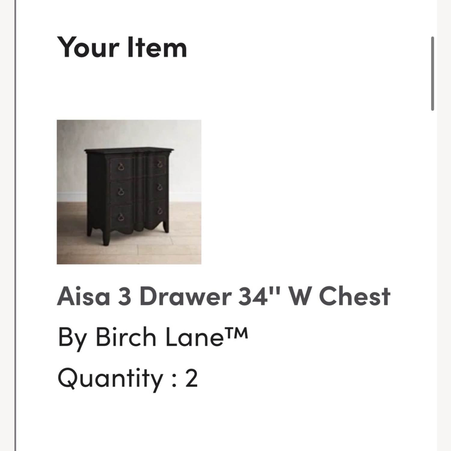 Aisa 3 Drawer 34'' W Chests - image-4