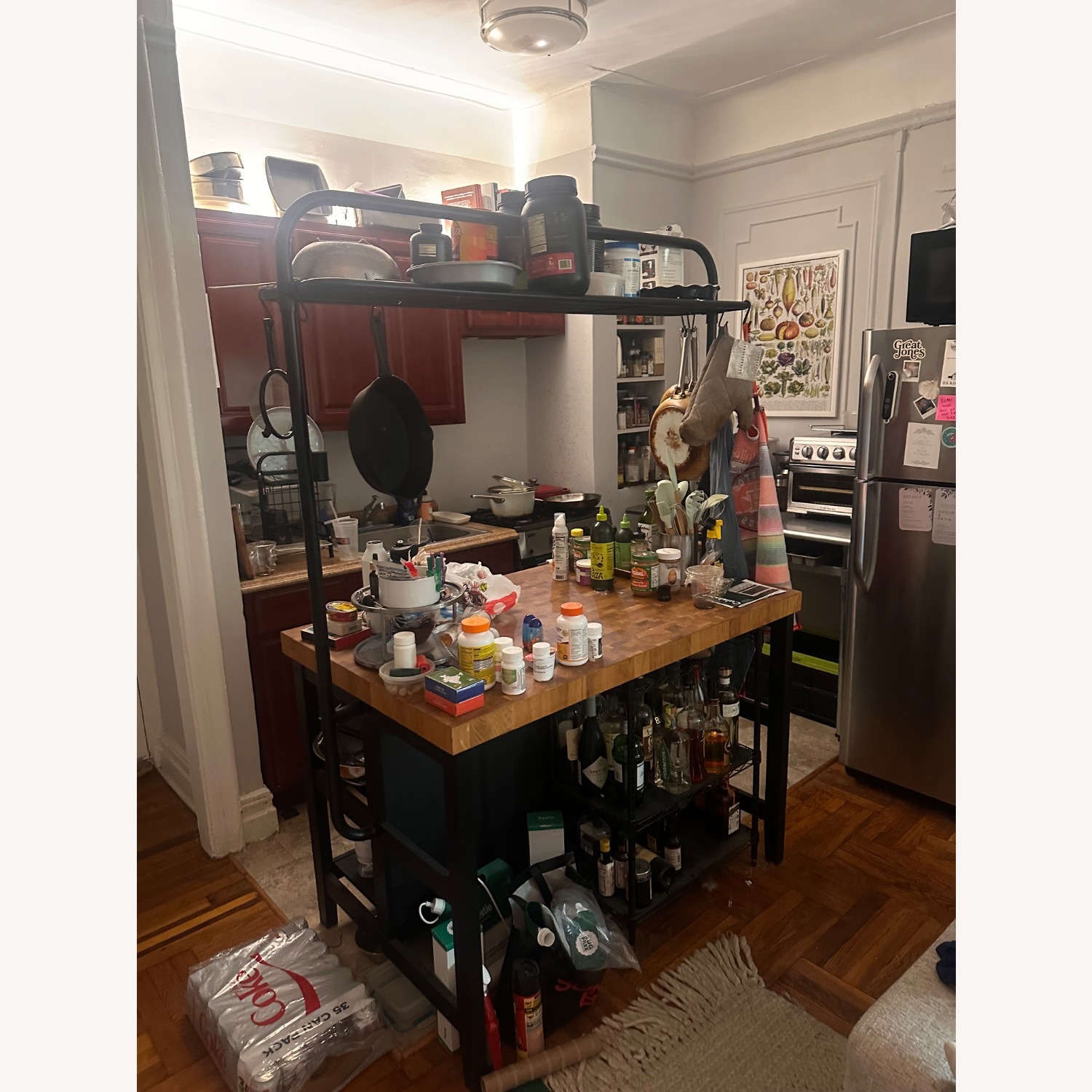 IKEA Vadholma Kitchen Island with Rack - image-2