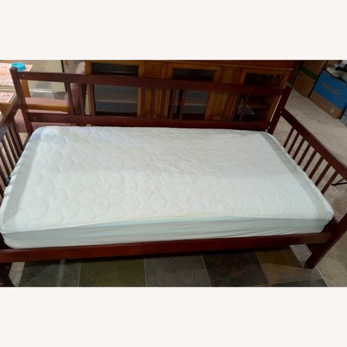 Used Costway Wooden Full Daybed with Storage, Cherry for sale on AptDeco