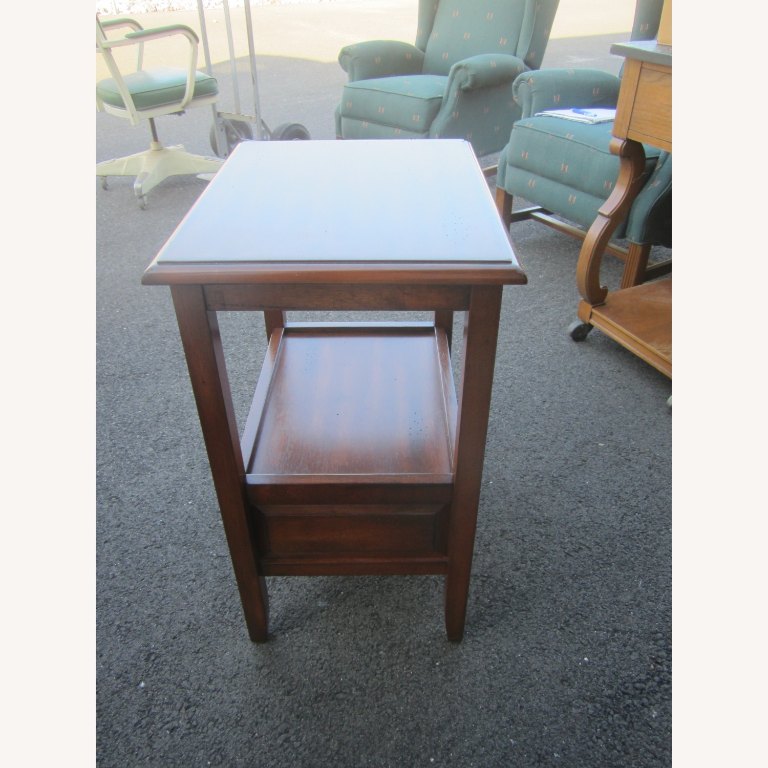 Pier 1 Imports Accent Table, Deep Cherry Stain - image-5