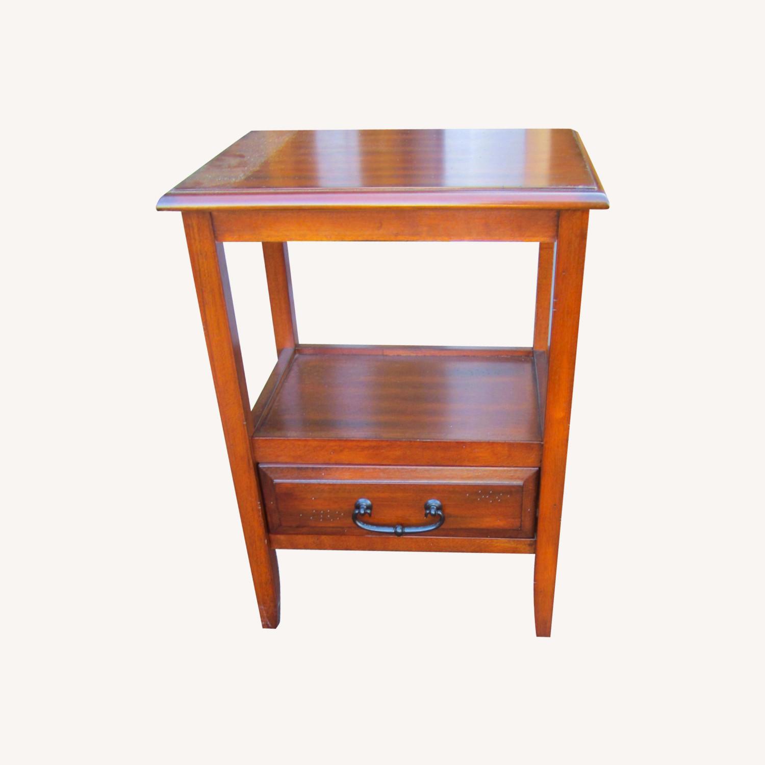 Pier 1 Imports Accent Table, Deep Cherry Stain - image-0