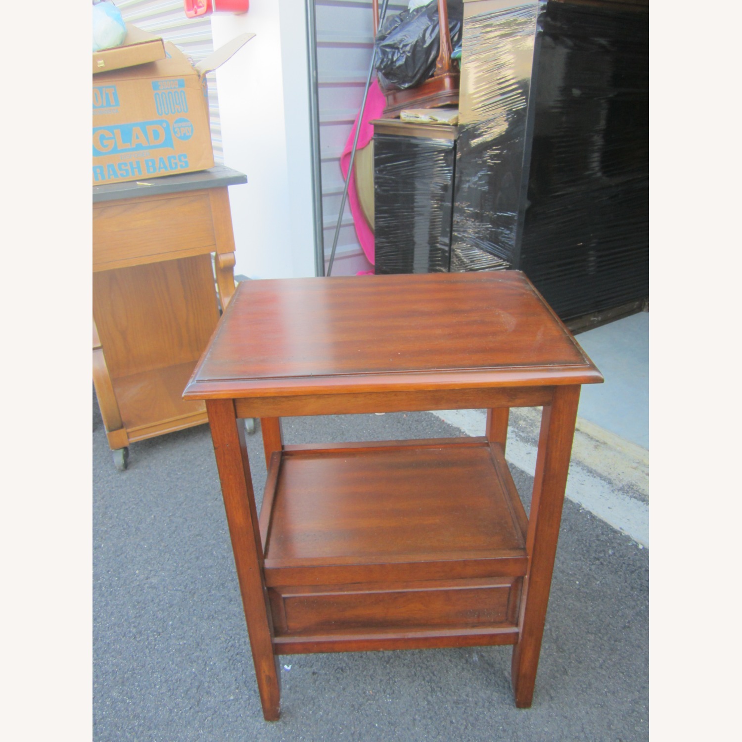 Pier 1 Imports Accent Table, Deep Cherry Stain - image-4