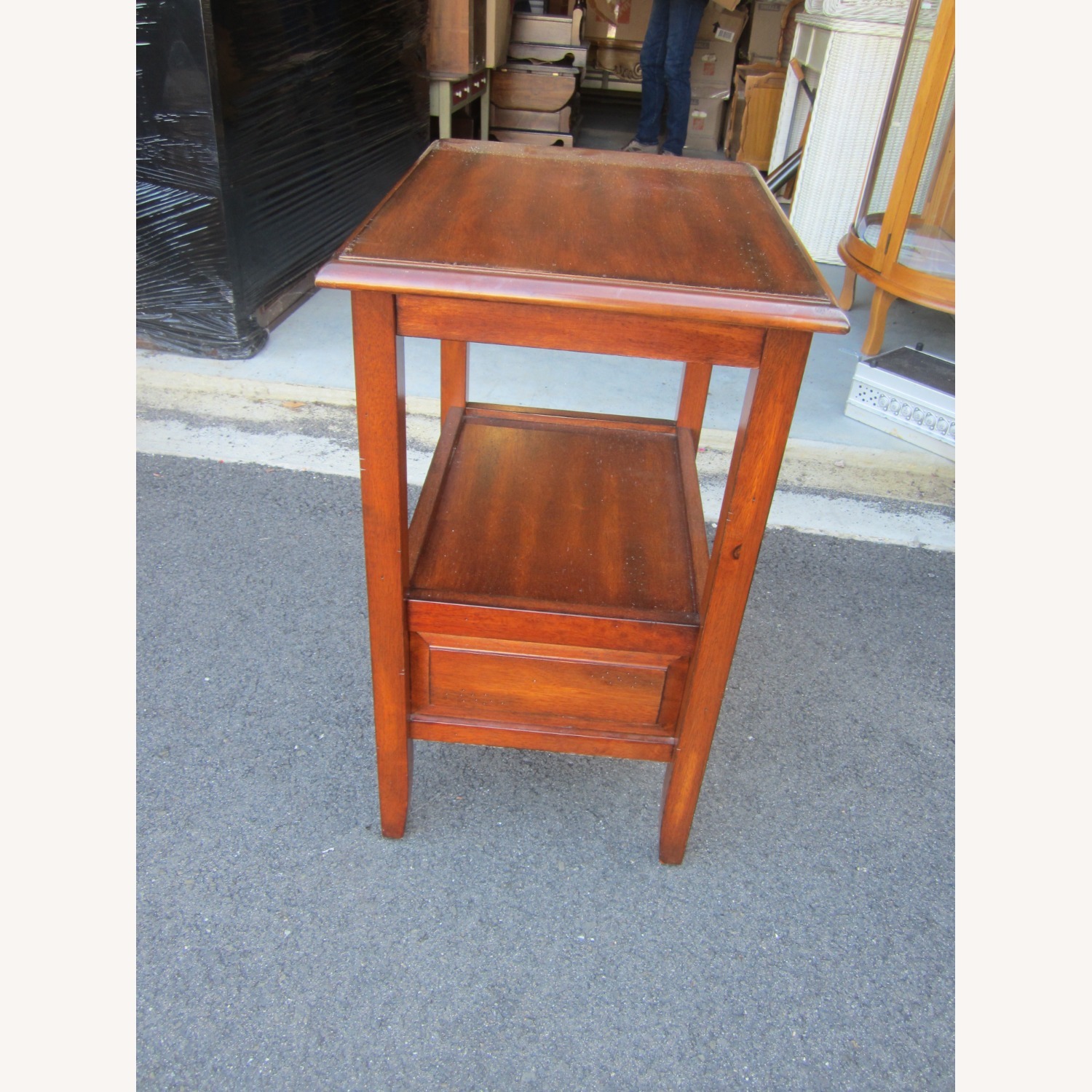 Pier 1 Imports Accent Table, Deep Cherry Stain - image-9