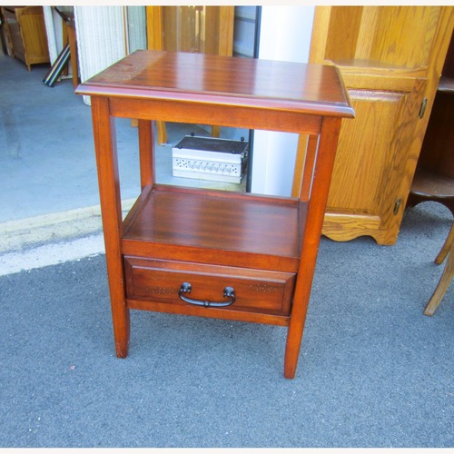 Used Pier 1 Imports Accent Table, Deep Cherry Stain for sale on AptDeco
