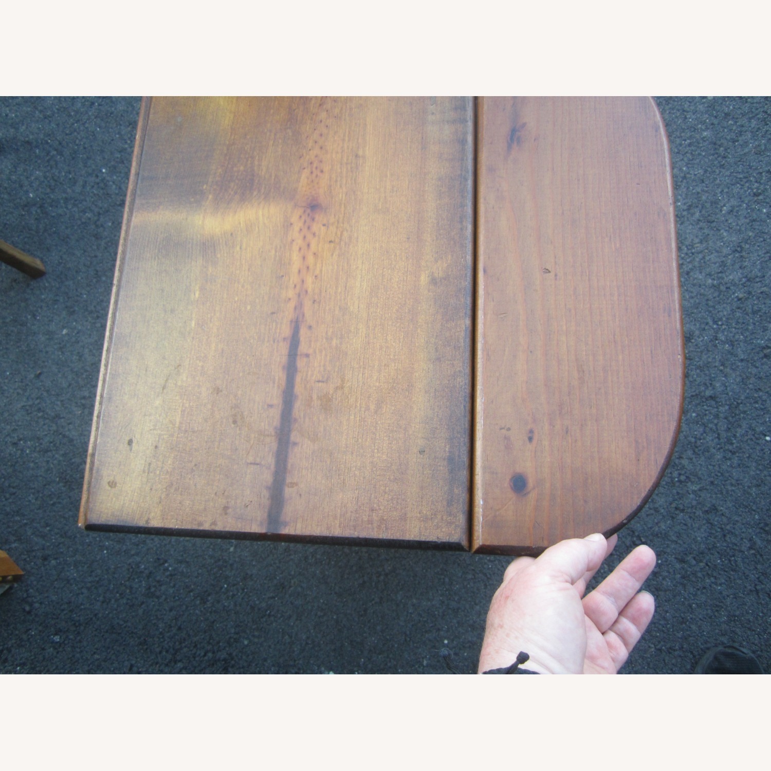 Vintage Handmade Farmhouse Accent Table - image-4