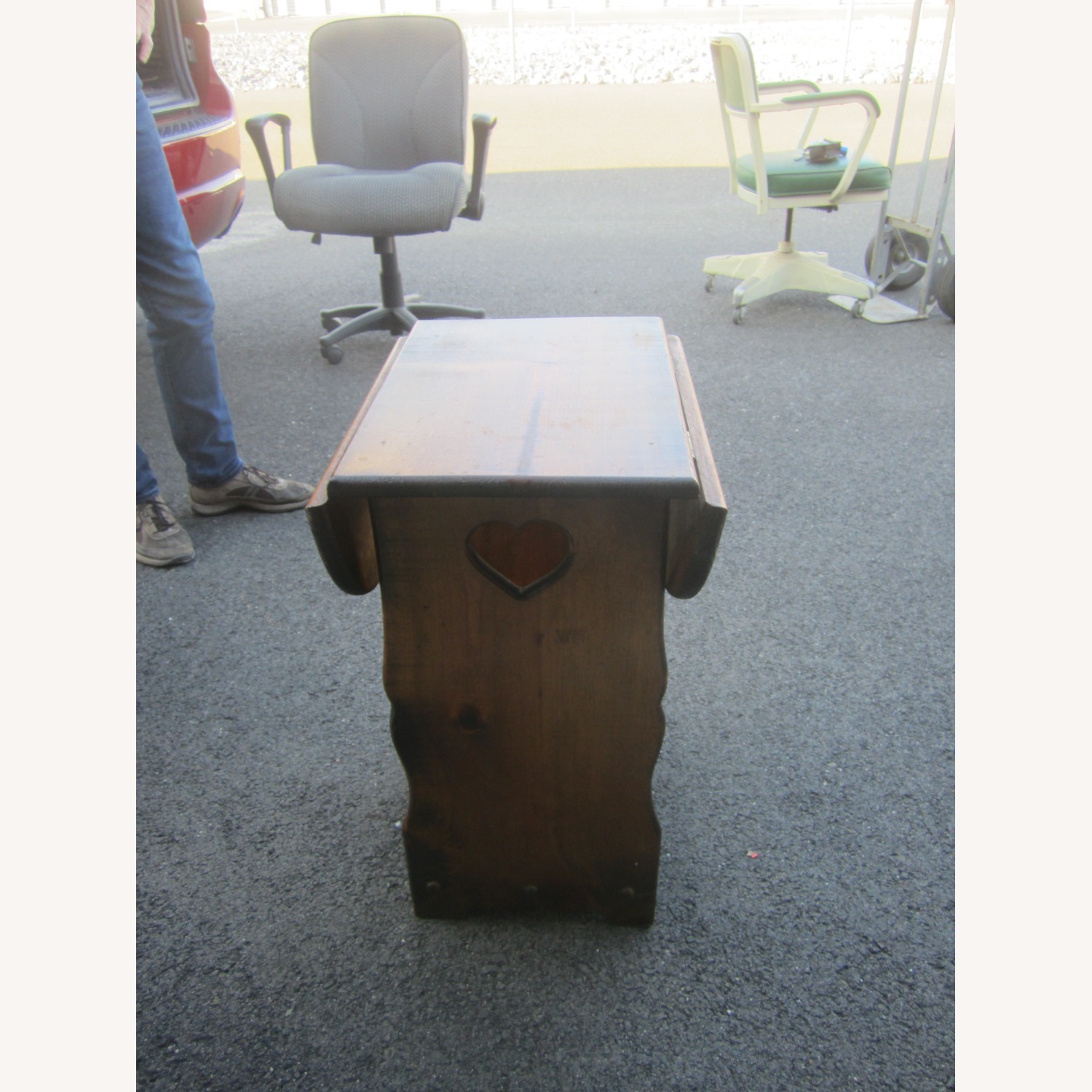 Vintage Handmade Farmhouse Accent Table - image-2