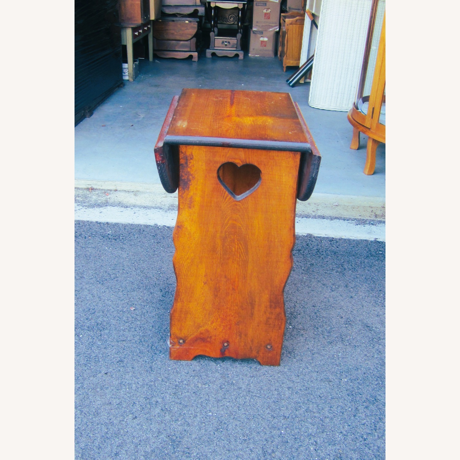 Vintage Handmade Farmhouse Accent Table - image-1