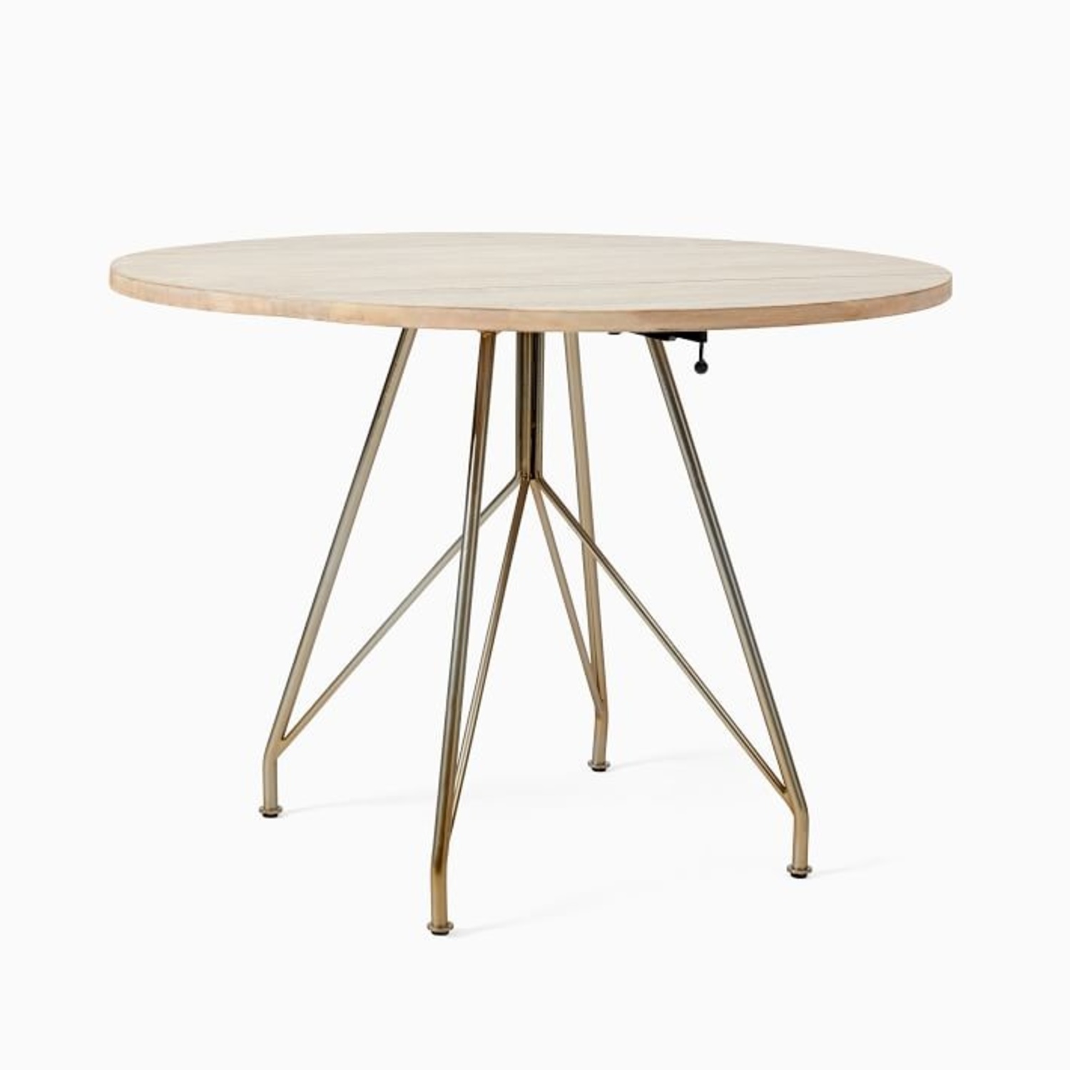 West Elm Drop Leaf Dining Table - Cerused White - image-6
