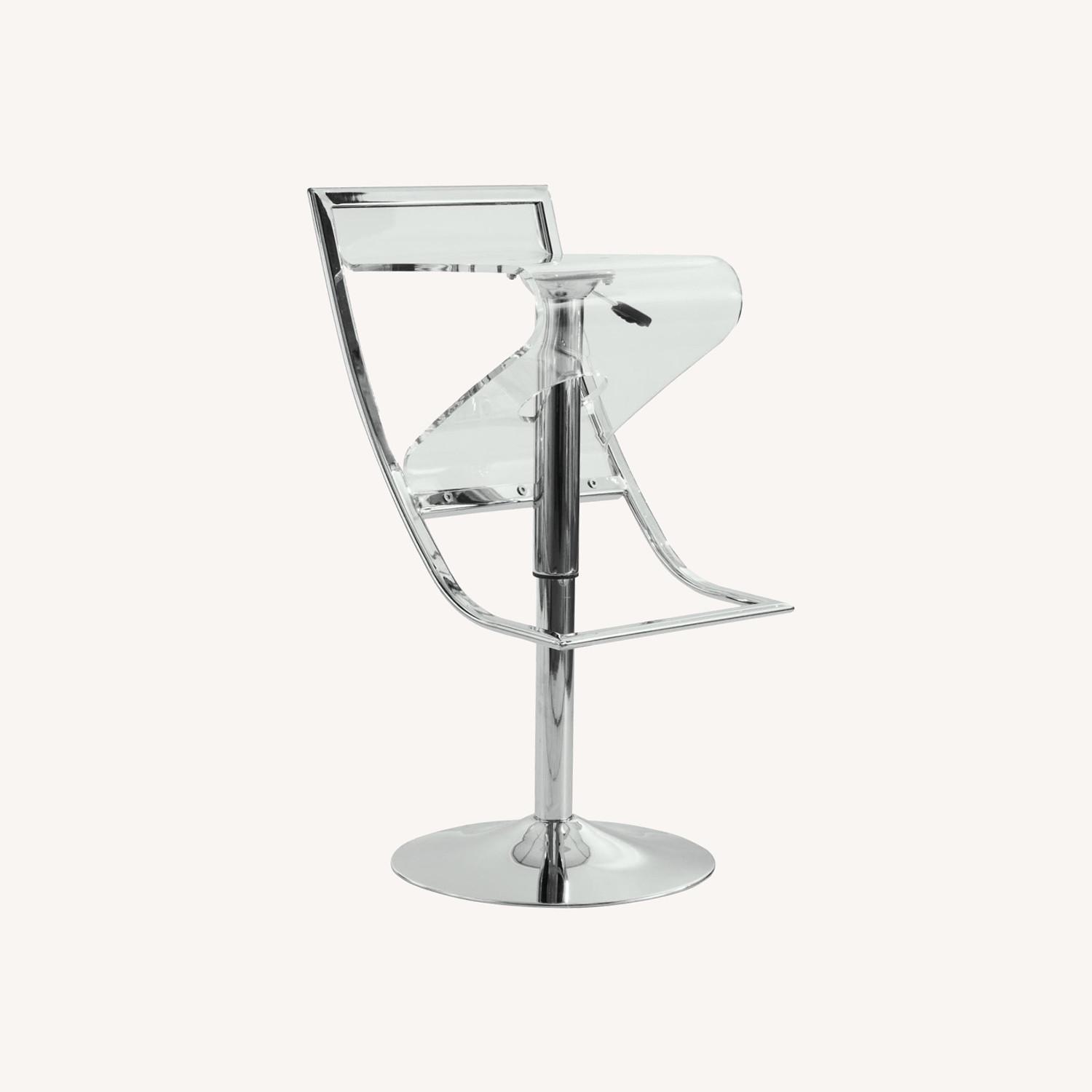 Napoli Clear Acrylic Barstool Adjustable Height - image-0