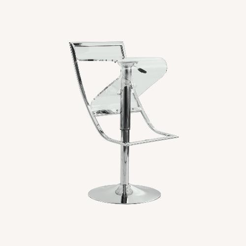 Used Napoli Clear Acrylic Barstool Adjustable Height for sale on AptDeco