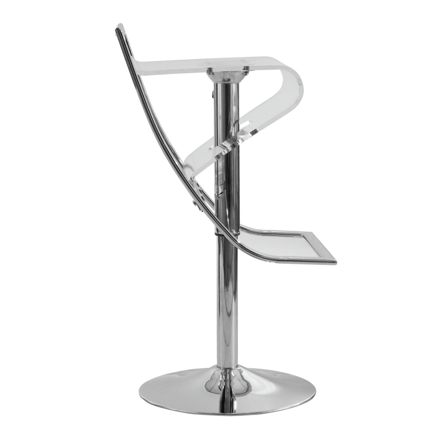 Napoli Clear Acrylic Barstool Adjustable Height - image-8