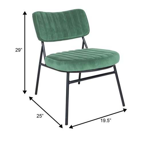 Used Marilane Velvet Accent Chair Metal Legs Turquoise for sale on AptDeco