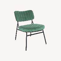 Marilane Velvet Accent Chair Metal Legs Turquoise