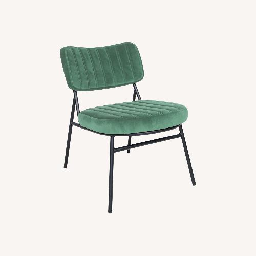 Used Marilane Velvet Accent Chair Metal Legs Turquoise for sale on AptDeco