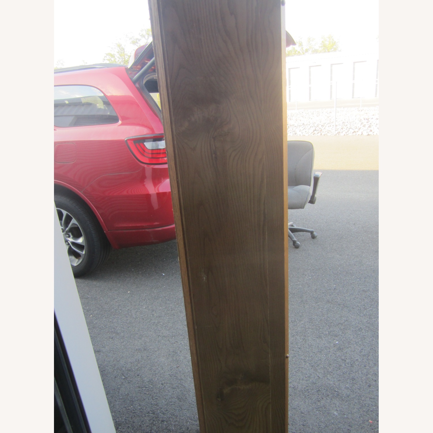 Vintage Corner Shelf Cabinet Med Oak Stain - image-7