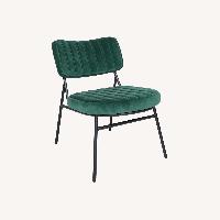 Marilane Velvet Accent Chair Metal Legs Green