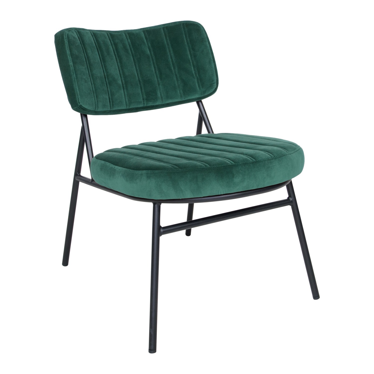 Marilane Velvet Accent Chair Metal Legs Green - image-2